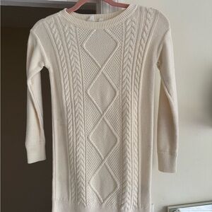 GAP Kids Cream Cable Knit Sweater Dress